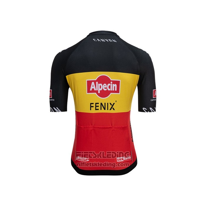 2021 Fietskleding Alpecin Fenix Kampioen Belgie Korte Mouwen en Koersbroek